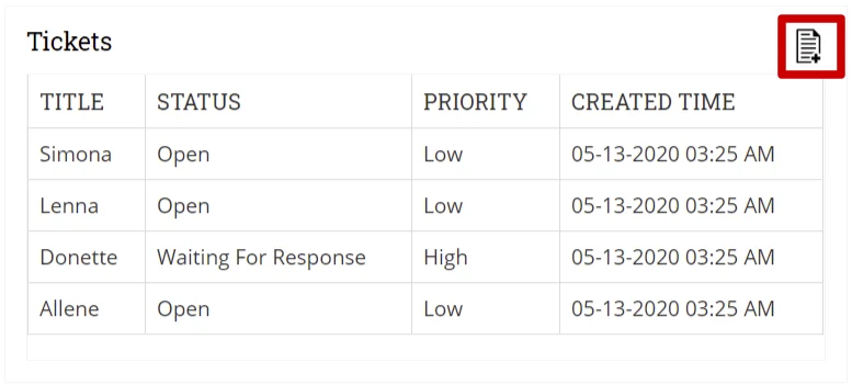 How to Create Tickets inside Organizations 2 Select-add-icon-in-Tickets-widget