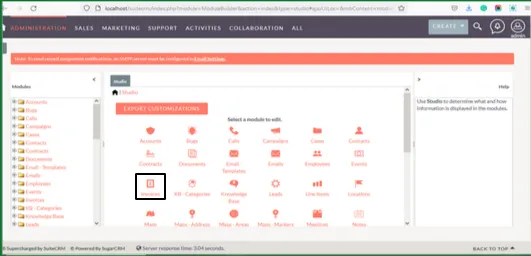 invoice-SuiteCRM