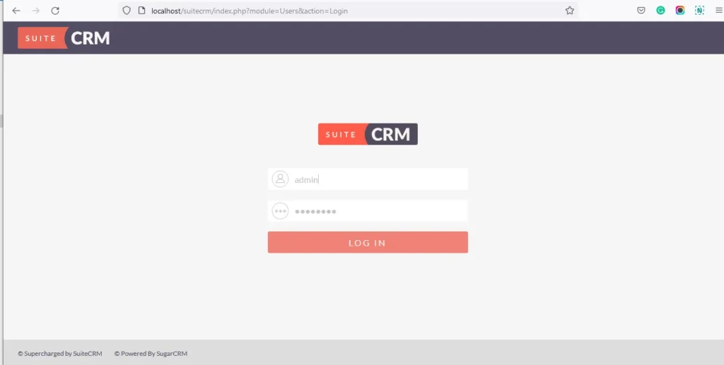 login-page-SuiteCRM
